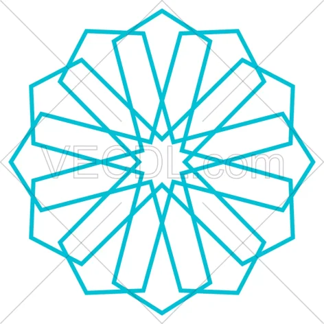 طرح شمسه و گره چینی به صورت وکتور (424)