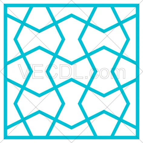 طرح سنتی و تکرارپذیر گره چینی به صورت وکتور (448)