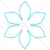 دانلود وکتور طرح گل شش گلبرگی