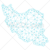 دانلود عکس وکتور با کیفیت نقشه ایران طرح شبکه ای