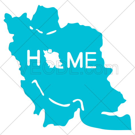 دانلود کلمه HOME به شکل نقشه ایران به صورت وکتور