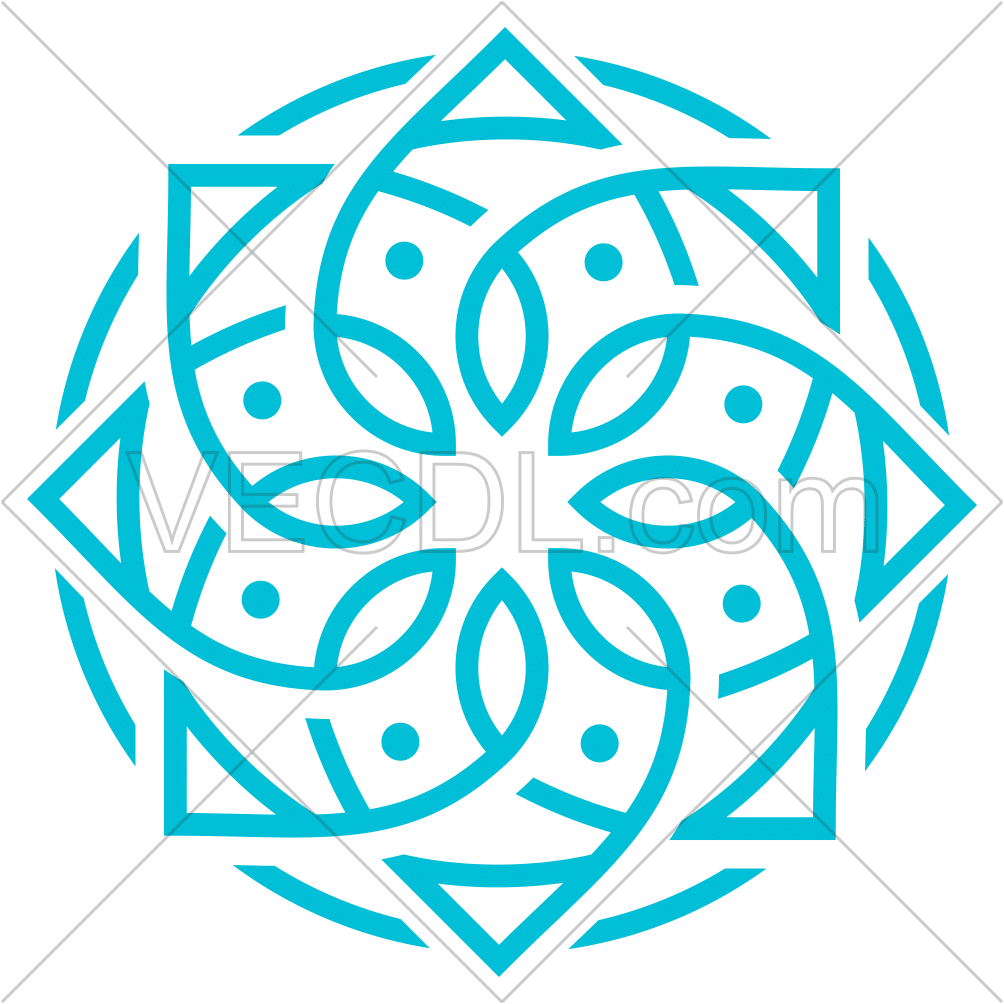 دانلود طرح دایره گل و شمسه به صورت وکتور - 1192