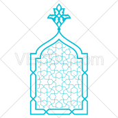 طرح قاب مشبک و گره چینی به صورت وکتور