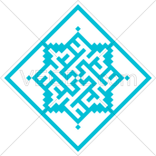کلمه علی با خط کوفی بنایی به صورت وکتور (4113)