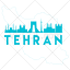 نقشه ایران و طرح نمادین شهر تهران به شکل وکتور