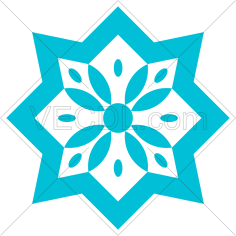 دانلود وکتور طرح چند ضلعی گل دار